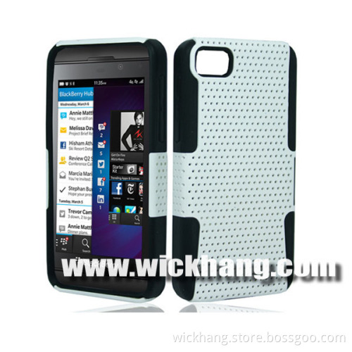 2 in 1 Mesh Hybrid Back Cover Case for Blackberry Z10